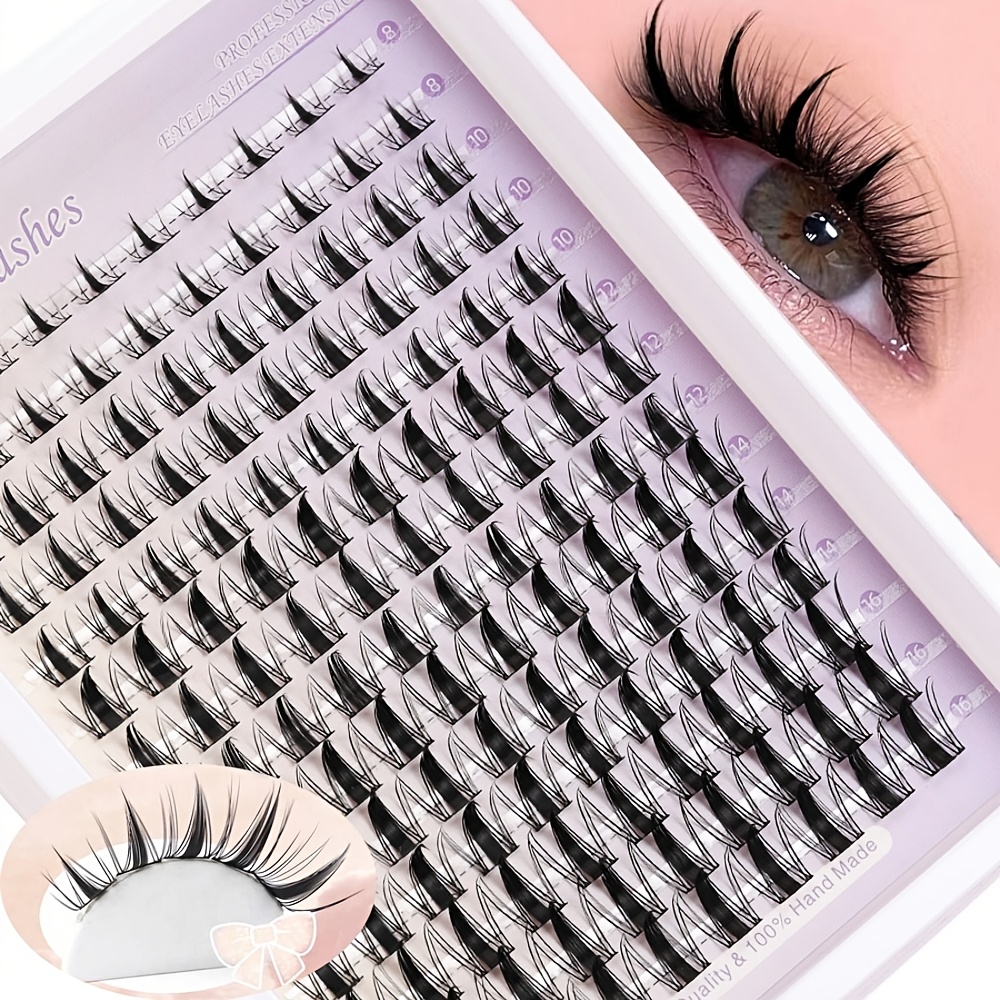 Of 140 Eyelash Extension Set 8-18mm Comic Style Eyelash Roll - Diy Eyelash Extension Wet Anime Drawing Eyelashes