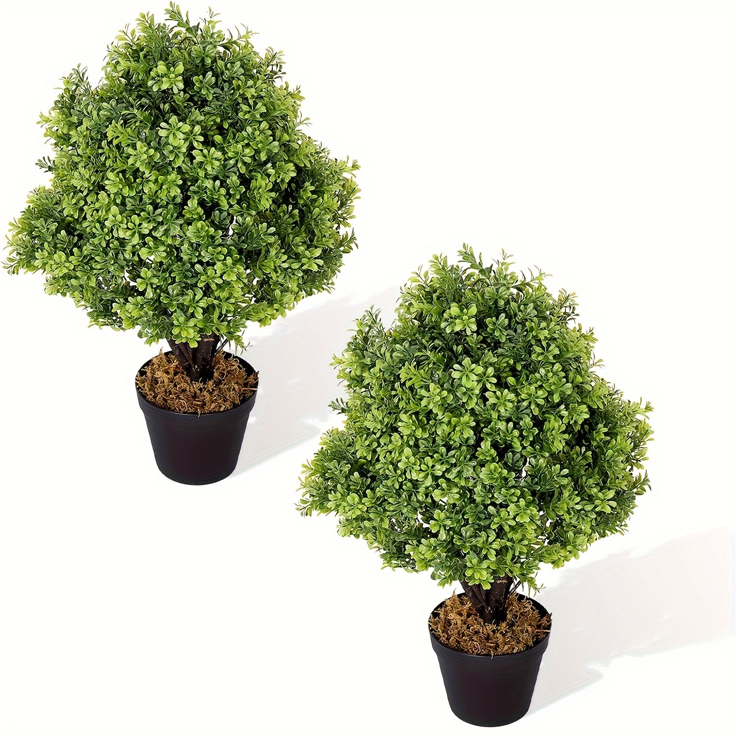 

2pack 2ft Boxwood Topiary Trees Artificial Outdoor 2 Pack 24 Inch Tall Boxwood Ball Plants Outside Fake Bushes And Shrubs For Front Porch Garden Patio Decor Set Of 2