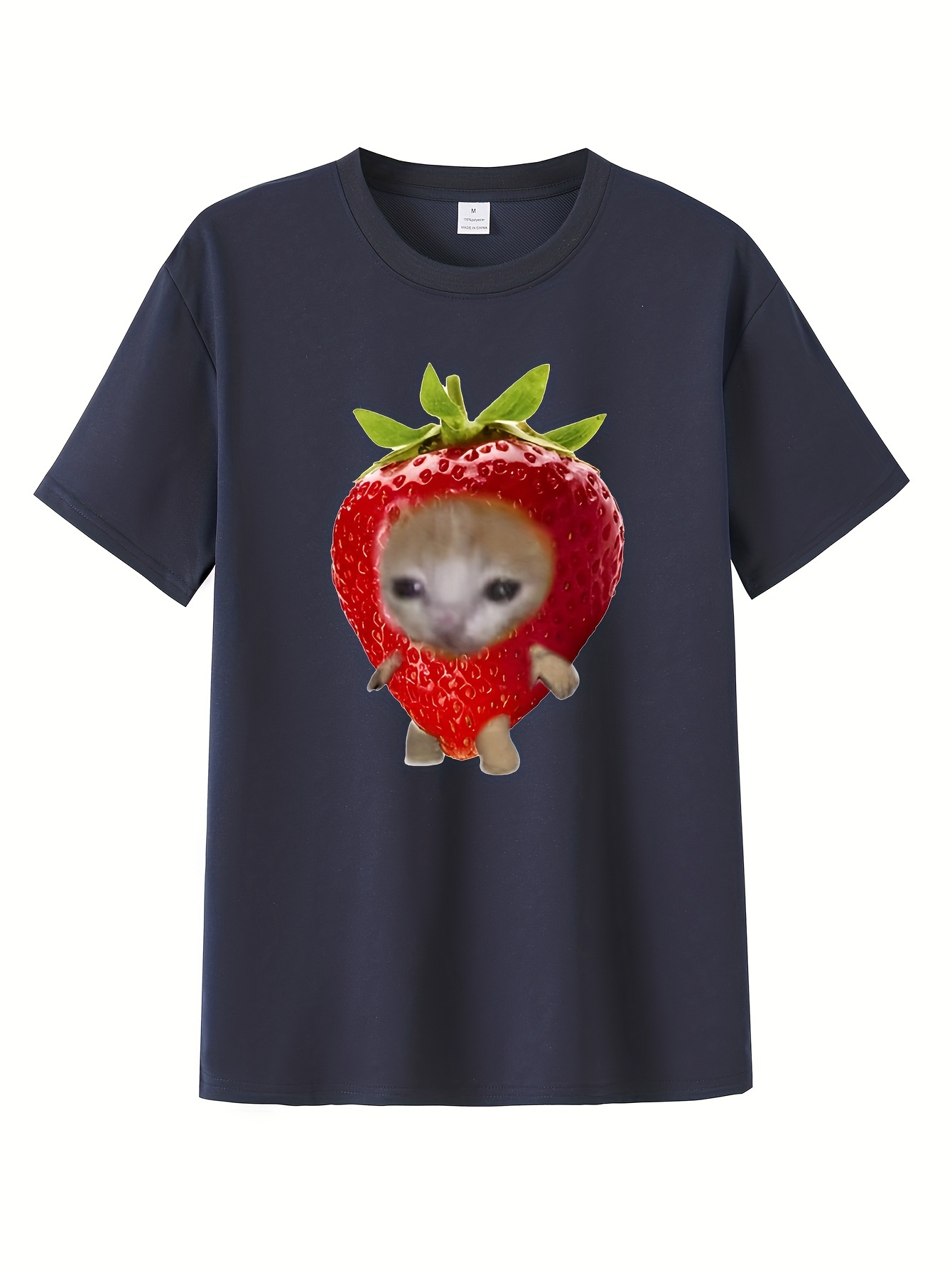 Tシャツ・カットソー ITZAVIBE CAT STRAWBERRY LOGO SLIM T SHIRT 5BMR0057 SHOP - TOP - ITZAVIBE