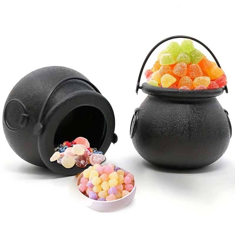 

8pcs Plastic Simulation Bucket, Holiday Decoration Props, Halloween Party Decor, Candy Holder, Garden Decoration