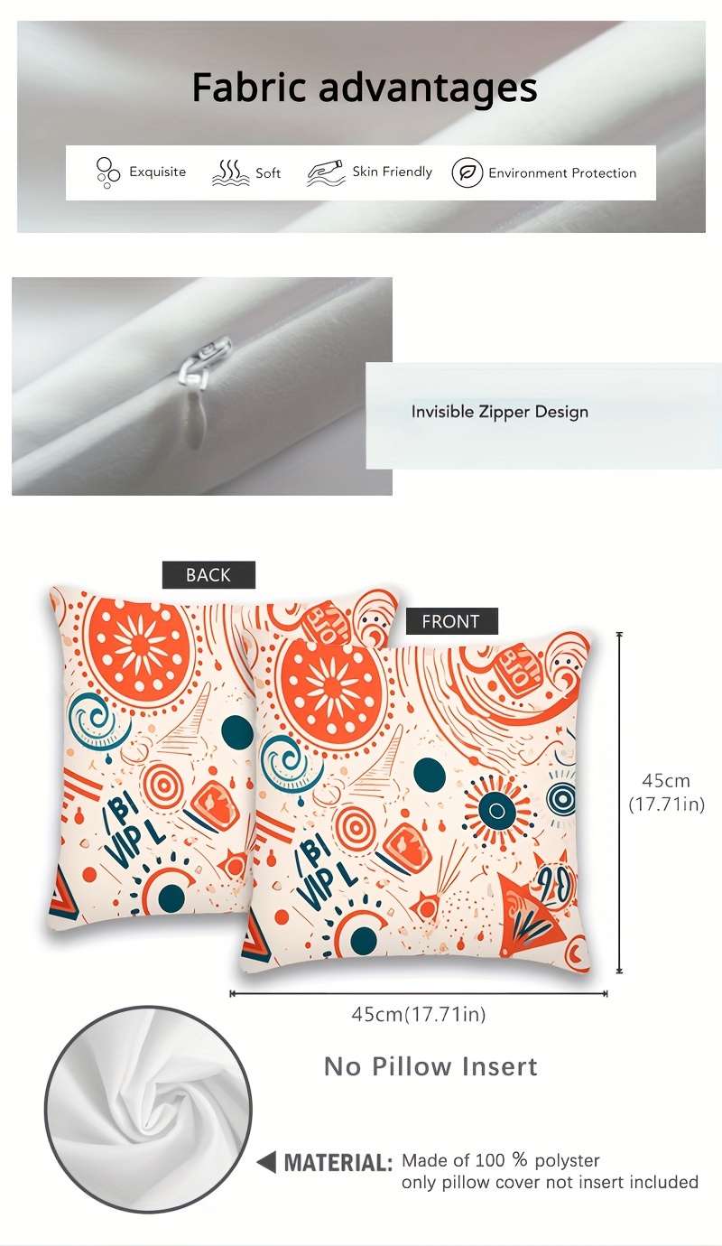 abstract art pillowcase suitable for sofa bed car and home decoration   machine washable no pillow core details 2