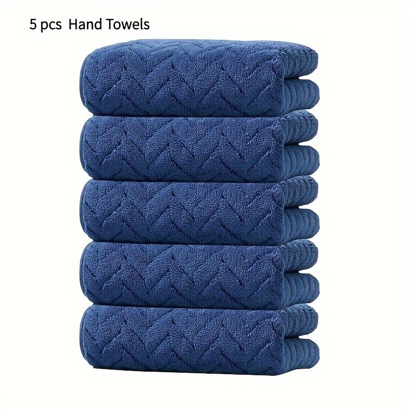 

5pcs Set - Plain Color - Wheat Ear - Towel Hand Towel Inches X Inches Multiple Colors : Soft, Absorbent, Fashionable - Very Suitable For Home Use