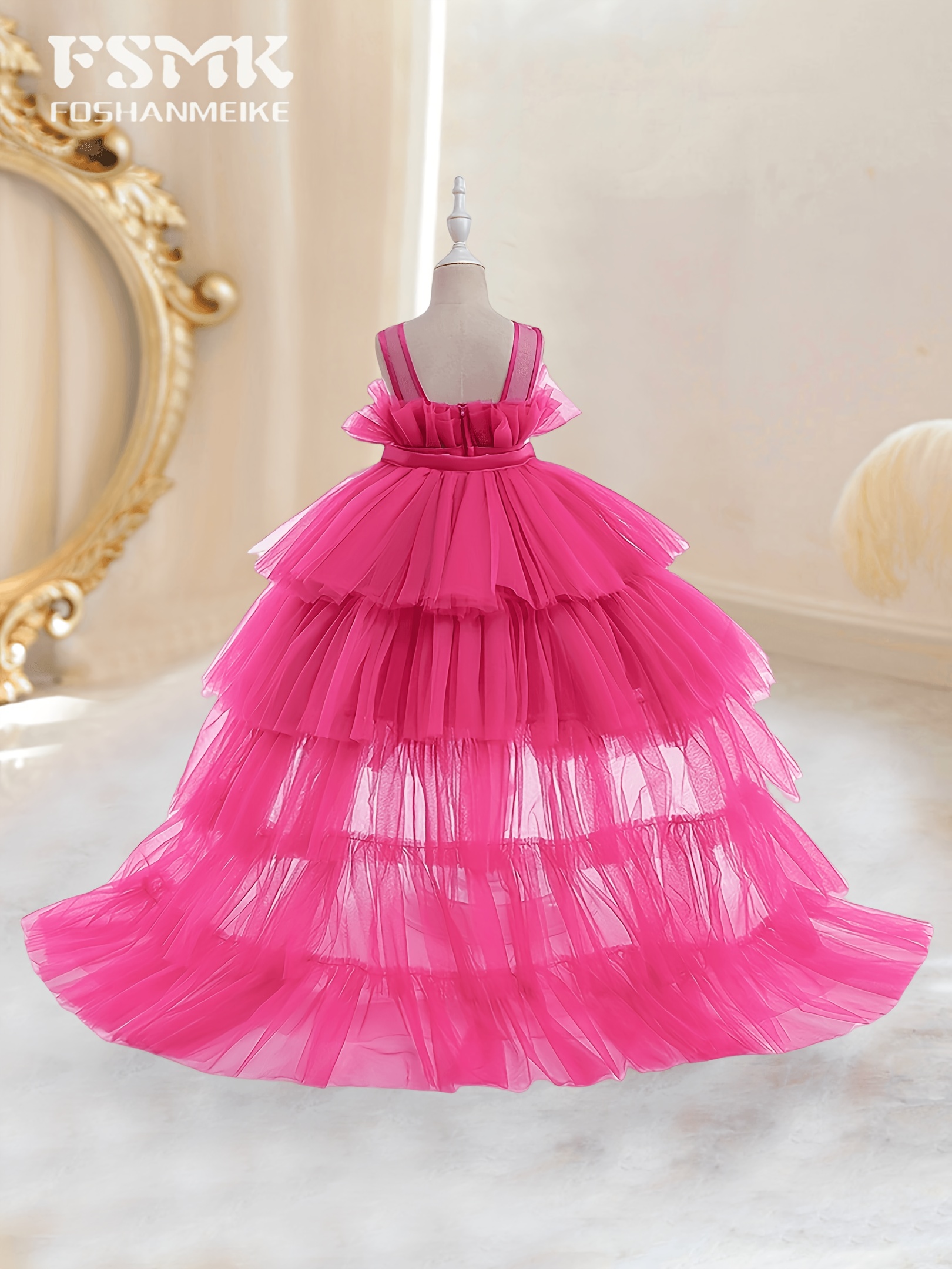 Maxi Evening Dress Extra Long Trailing Bow Waisted Toddler - Temu