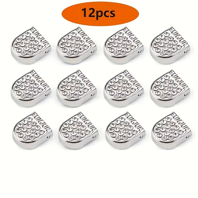 12pcs Set Of Shoelace Clips For Non Tied Shoes - Stainless Steel With Drilled Metal , Suitable For Men And Women, Diy Lazy Shoe Accessories