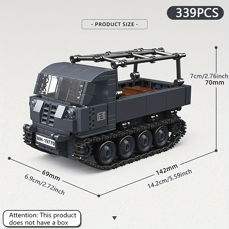 20th Century Classic Tank Building Block Armored Vehicle Educational Toy