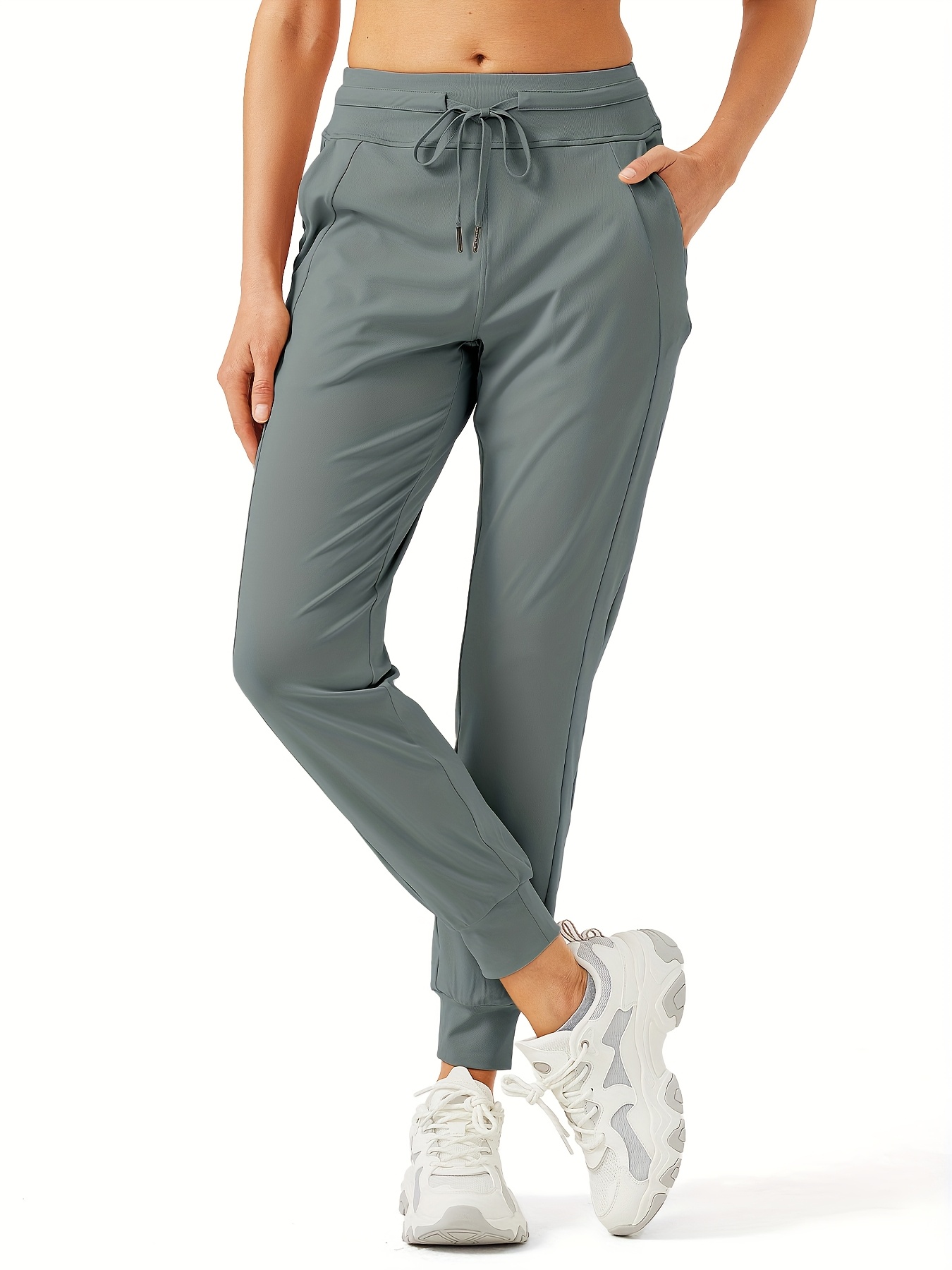 Womens Joggers Jogger Pants With Zipper Pockets Women's High - Main Image