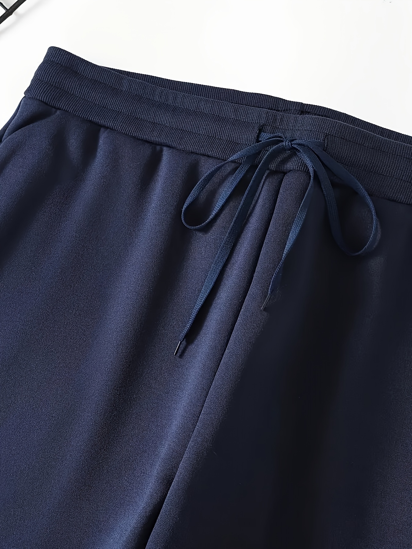 Men's Casual Jogger Pants - Vibrant Blue Elastic Waistband Lounge Pants, Machine Washable Regular Fit Autumn/Winter Comfort for Gym, Outdoor & Casual Attire, Leisure Clothing | Smooth Texture | Durable Fabric, PLUS SIZE