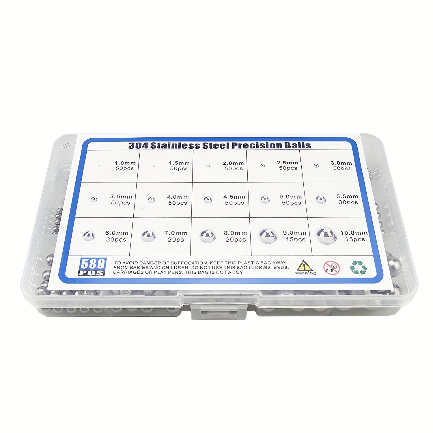 50 Bolas Acero Inoxidable 440C 2.5mm - Para Rodamientos, Proyectos DIY, Reparaciones, Sólidas