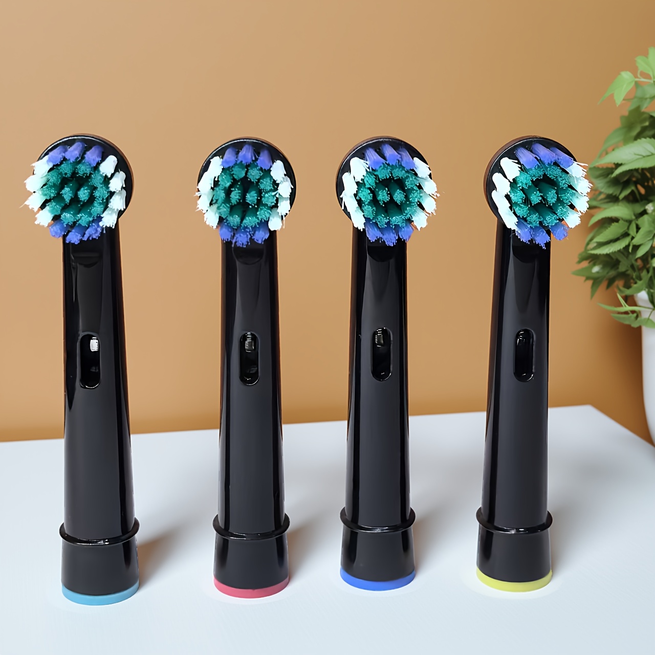 Image of Toothbrush Replacement Heads For Oral B Replacement Brush Head Compatible With Most Oral-b Electric Toothbrush, Black 12pcs +2 Hygienic Caps