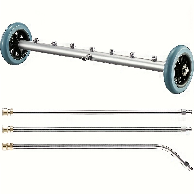 E-shop Autowaschanlage Hochdruckreiniger, 7 Düsen/4 Düsen Wasserkehr, Chassis-Hochdruckreiniger mit 2 Verlängerungsstäben, 4000 PSI, Ohne Batterie