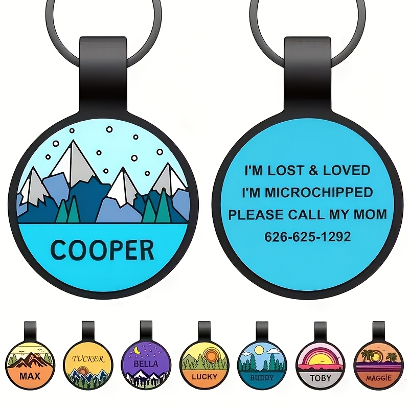 TEMU 1pc, Plaque d'identification personnalisée pour animaux de compagnie, Matériau en silicone, Silencieuse et bruit, Options multicolores, de de