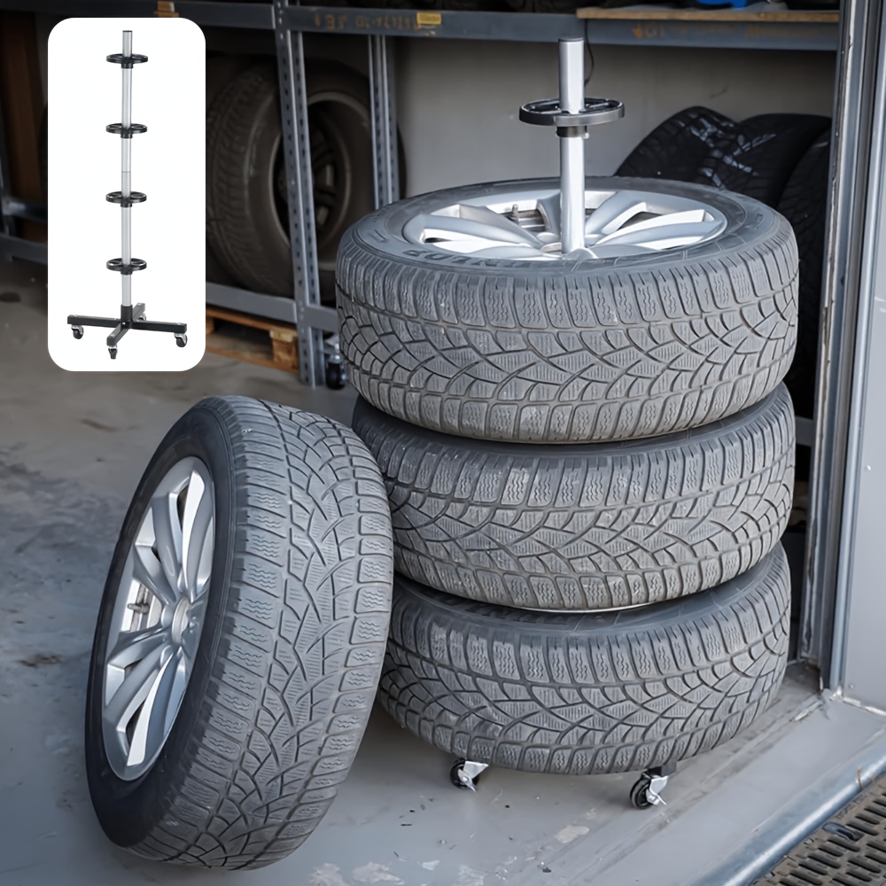 Image of 2x Tire Tree Tire Stands For 8 Tires With 8 Rollers Tire Tree Tire Stands Tire Storage Car Tire Stands Tire Storage Tire Storage Car Tire Storage