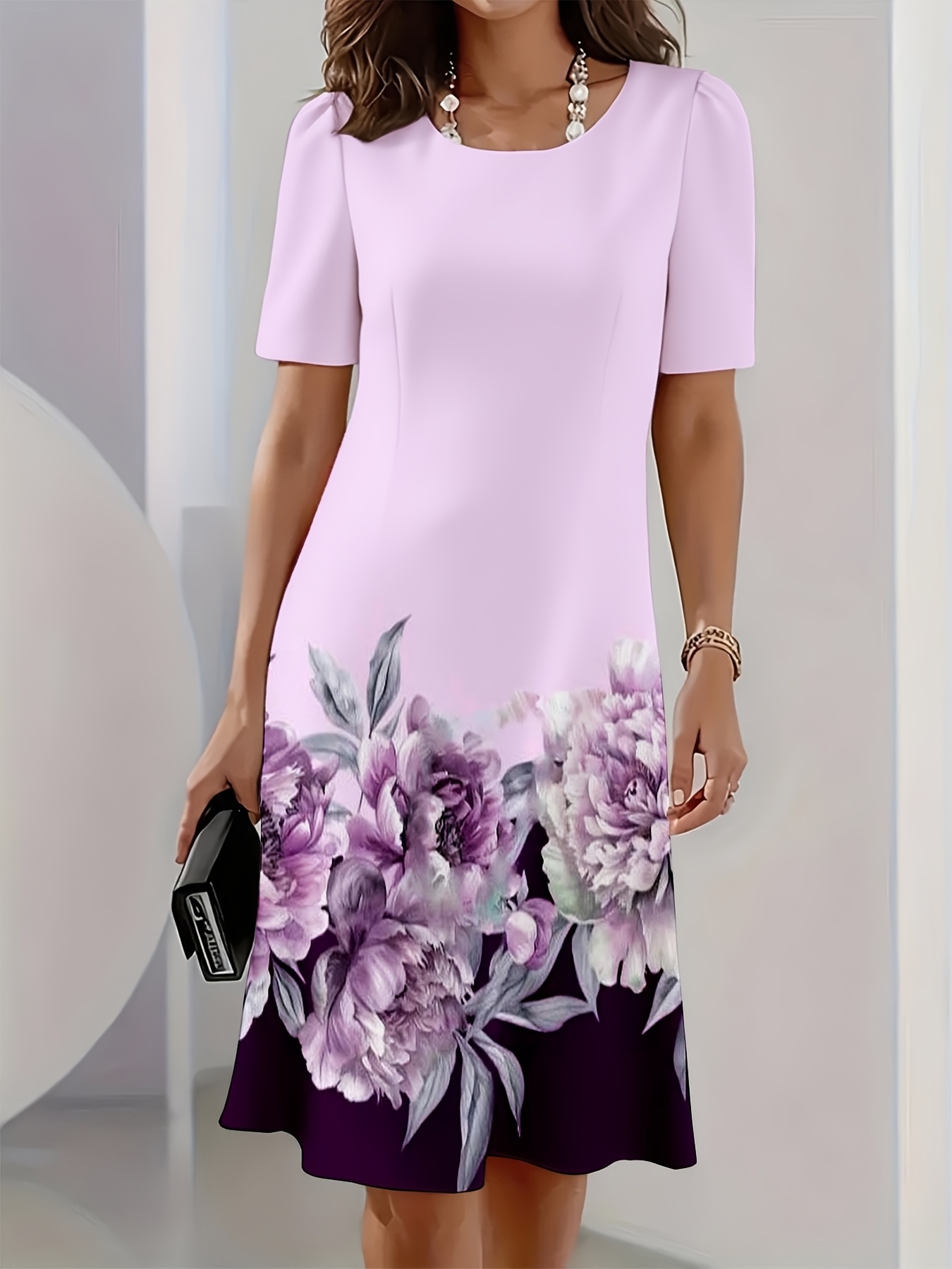 open lace back dress Lilac Meadow Swing Dress  Unique Vintage