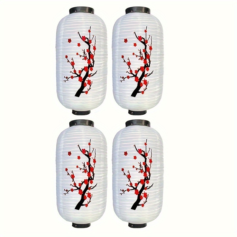 Traditionelle Japanische Seidenlaterne – Hängelaterne Mit Kirschblüten Für Innen & Außen