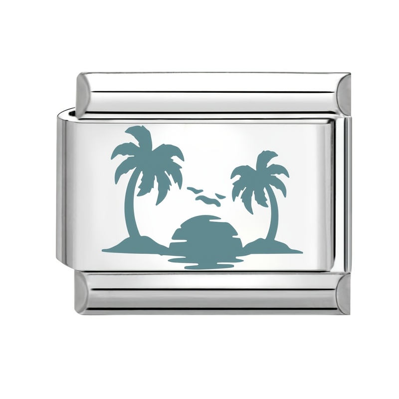 Exquisite Blue Pattern Embossed Ocean Elements Ring