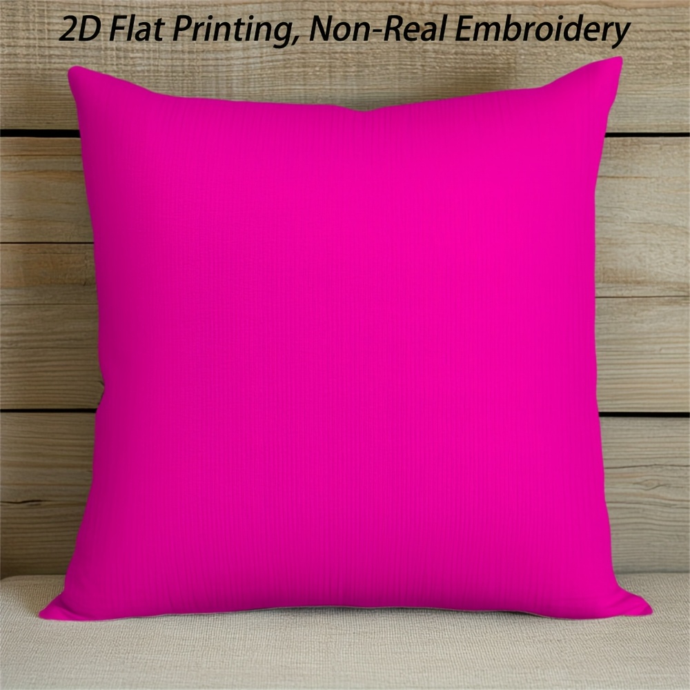 TEMU 1 Taie d'oreiller moderne rose - Magenta vif, Housse de coussin douce en fibre de avec fermeture éclair, Taie d'oreiller décorative lavable en