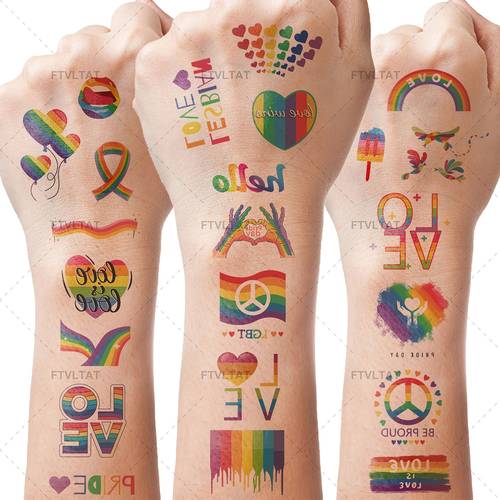 10 sheets temporary themed temporary tattoo stickers waterproof and body stickers suitable for pride month party favors and unisex accessories
