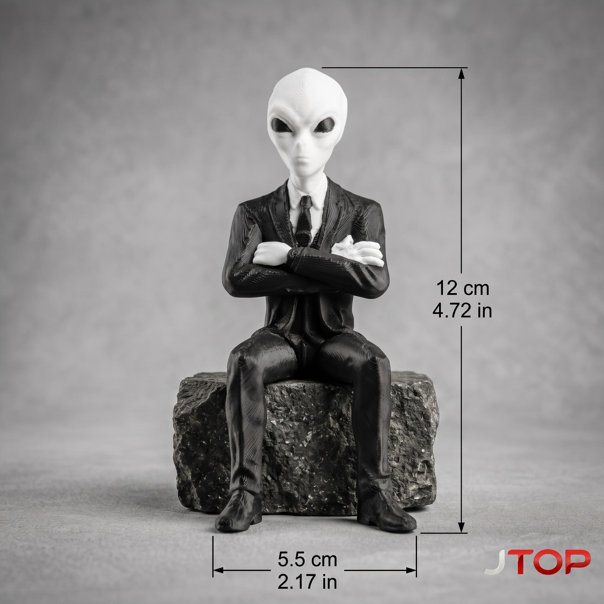 TEMU Cadeaux d'Halloween et de Noël, Ornement de figurine d' vêtu d'un costume, de bureau sur le thème mystérieux d', Décor de table de -fiction pour