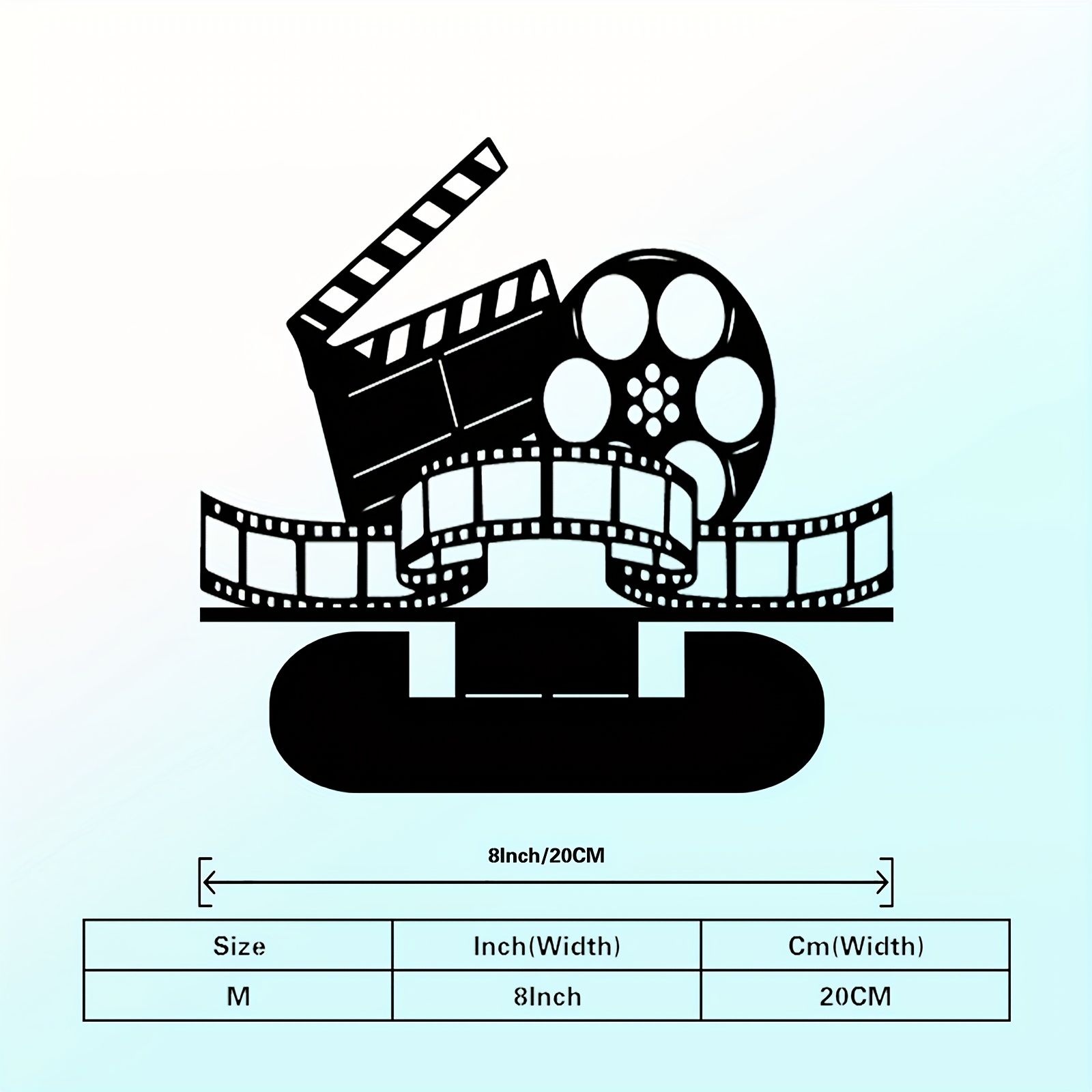 TEMU 1 pièce Bobine de Film Vintage & Plaque à Fusible en Métal - Accessoire de Cinéma en Fer, Idéal pour Décoration de Noël, Cadeau pour de Cinéma,