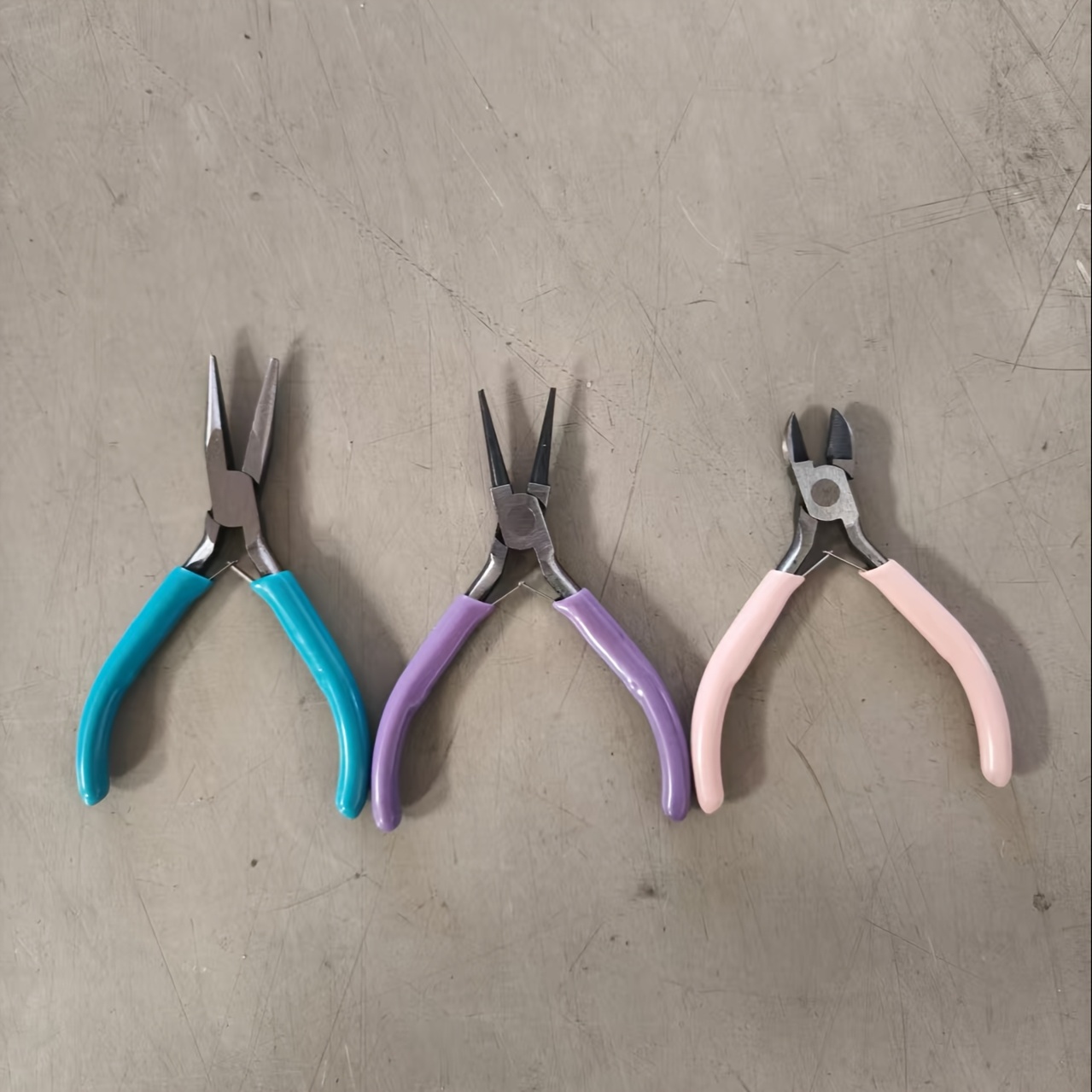 E-shop 3-teiliges Schmuckzange-Set - Spitzzange, Kettenzange, Rundzange und Fadenzange - für Schmuck, Wickeln und Basteln!