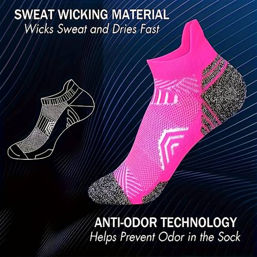 3 5 15pcs mens compression ankle socks breathable cushioned athletic socks with arch support low cut design gradient color options for running gym casual wear compression socks stylish sportswear durable construction fitness enthusiasts