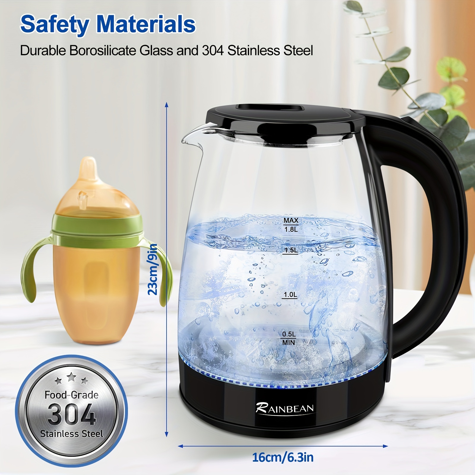 1000w household high borosilicate glass electric water Temu