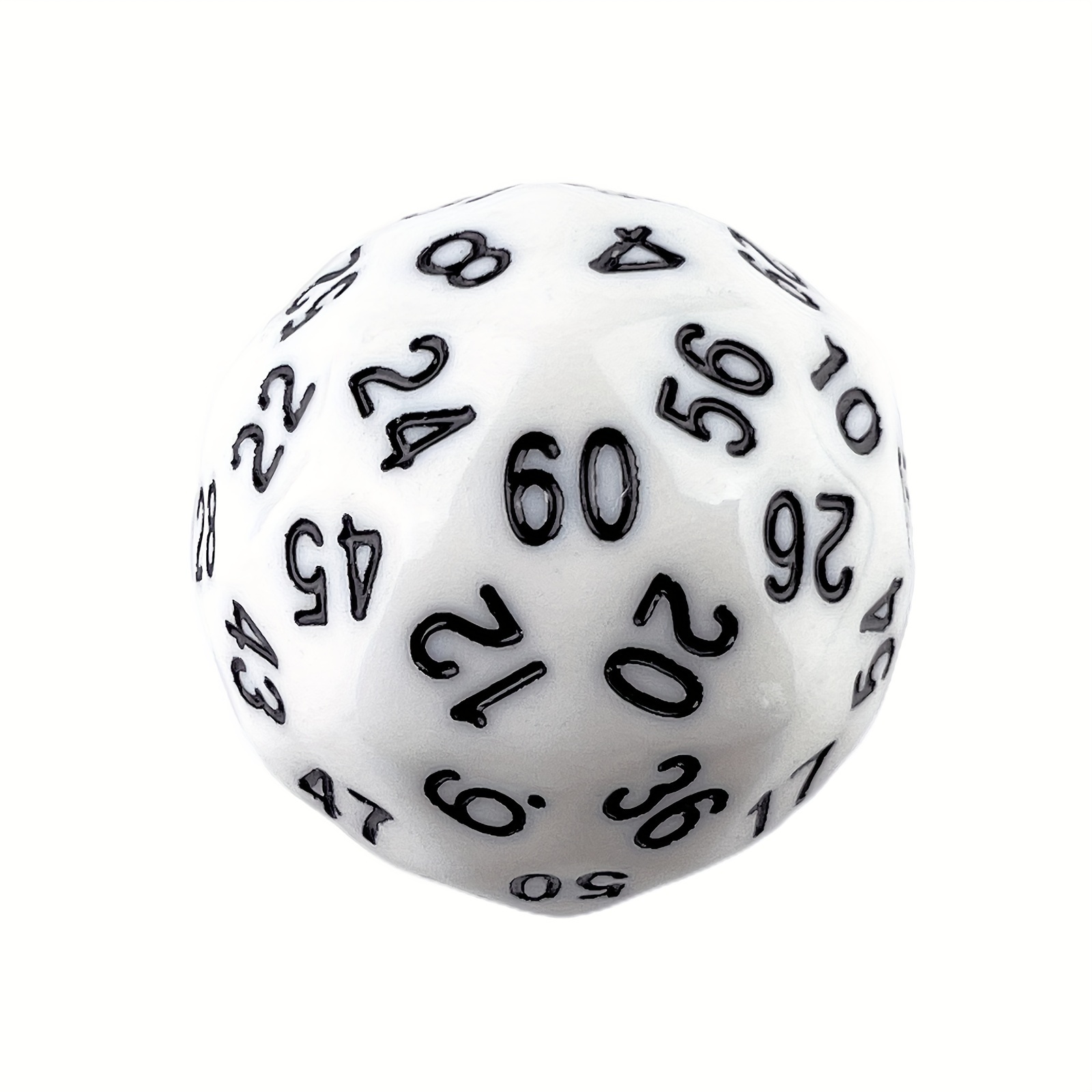 TEMU 60-faced Polyhedral Dice, Single D60 Game Dice, 60-faced Cube, D60 Dice 36mm