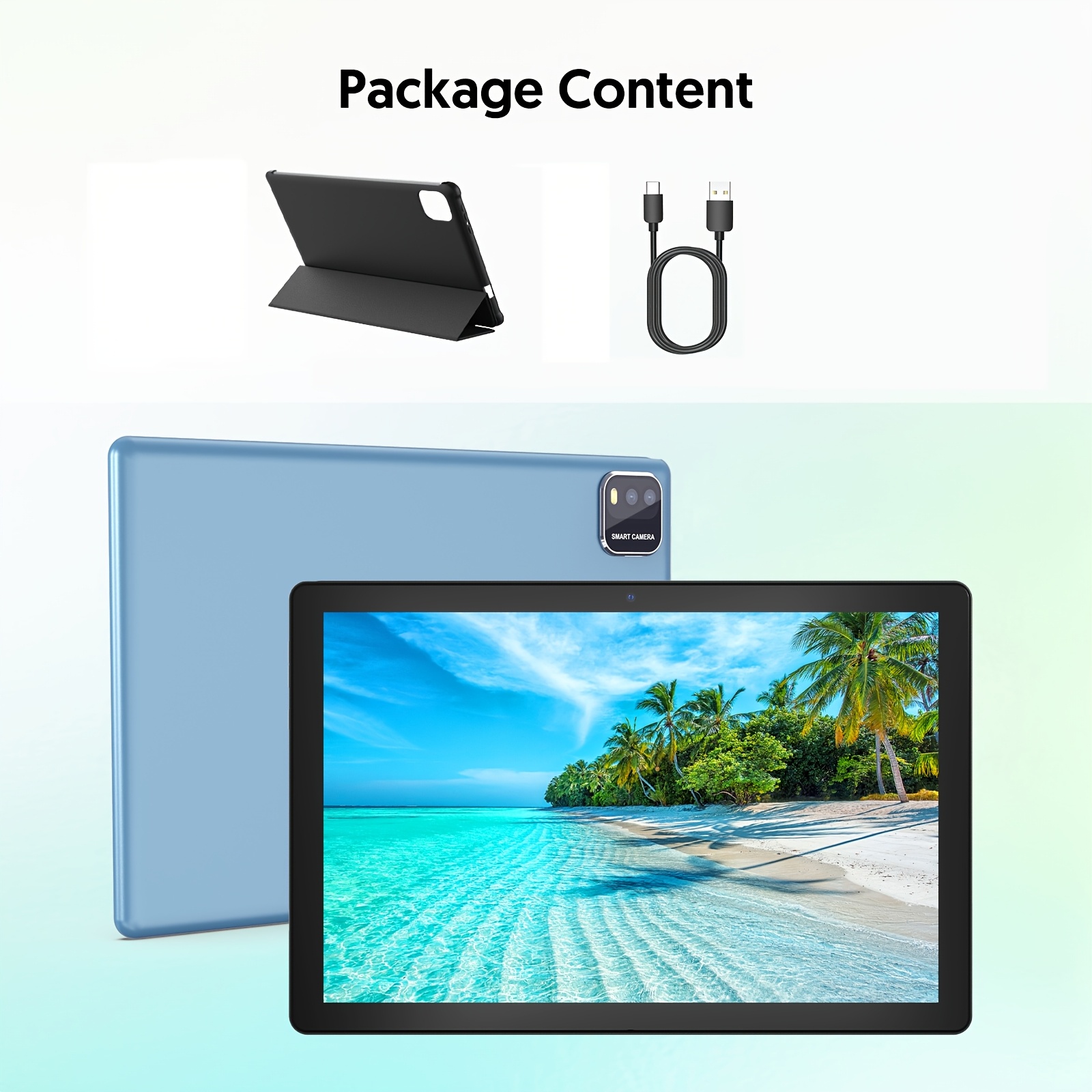 10 Inch Ips For Screen 15 Tablet 12gb (3+9) + 64gb Storage 1tb Large Expansion -core Powerful Performance 5g Wifi Internet 6000mah Long Dual Camera Online Class Meeting For Hd Shooting Office Learning