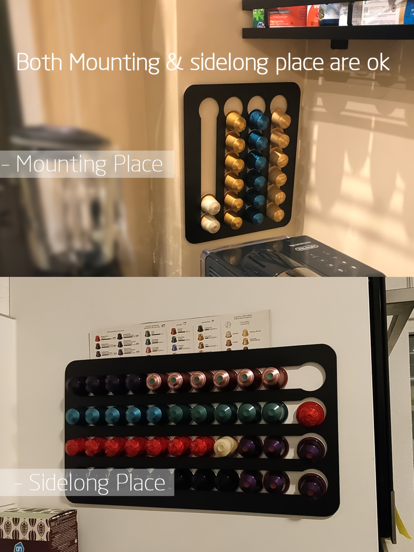 coffee capsule storage coffee pods holder aluminum stand coffee rack wall mount coffee capsule stand details 4