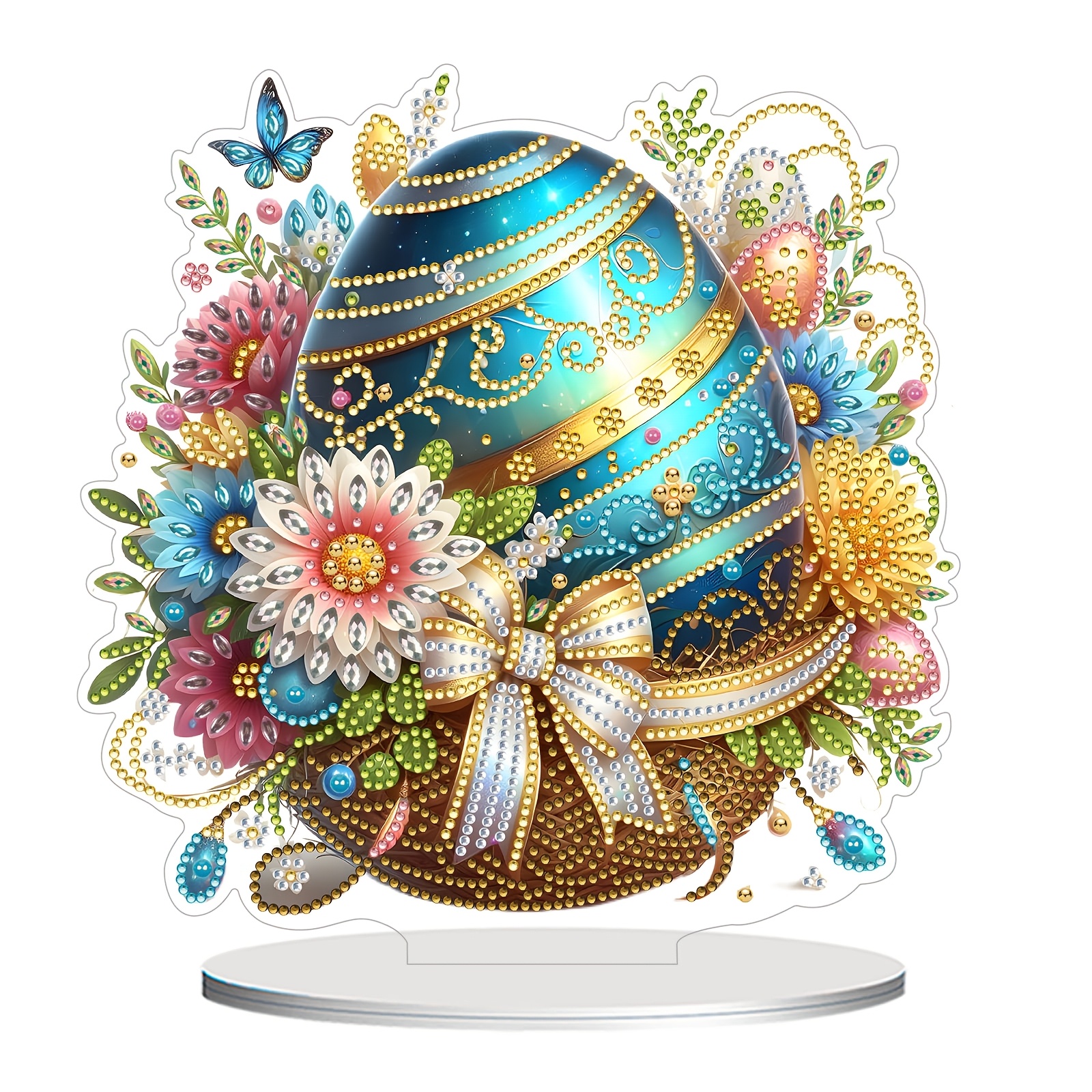 

Diy Diamond Painting Acrylic Easter Ornaments, Irregular Shape, Double-sided, Rhinestone, Festival Theme, Acrylic Material