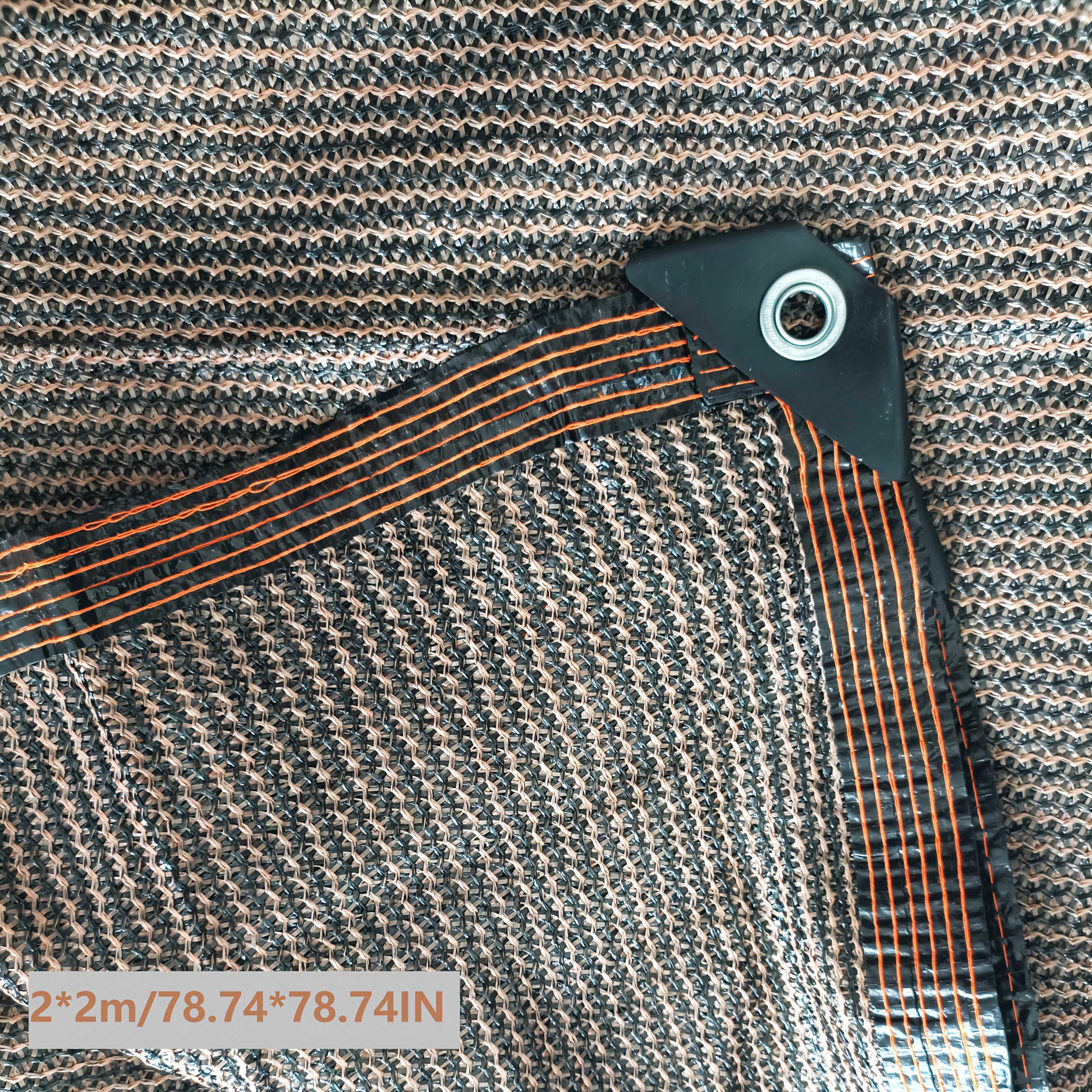 TEMU Sunshade Fabric With Reinforced Grommets, 90% Brown Shade Cloth, High-density Polyethylene Mesh Waterproof Fabric, Suitable For Gardens,