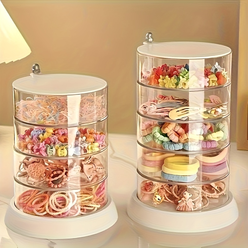   tier rotating storage box multi layer plastic hair accessory and jewelry organizer anti oxidation no power needed   use perfect gift for 17 festivals Product details 0