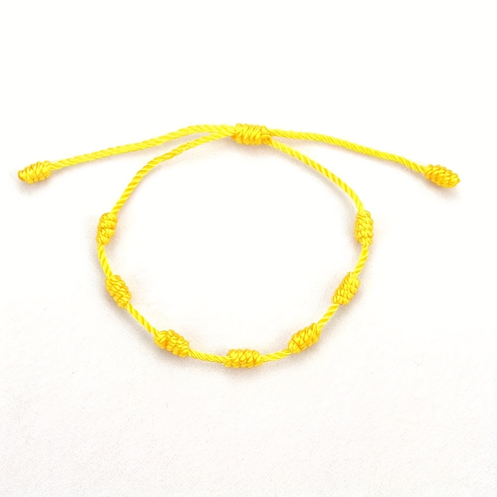 Adjustable Seven Knot Bracelet - Unisex - 10 Colors