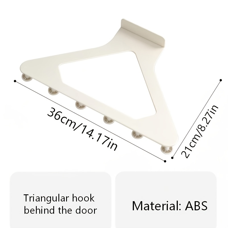 TEMU AQUASAFE Gancio Triangolare da Appendere alla Porta (Confezione da 1), Scaffale Portaoggetti da Appendere alla Porta, Installazione Senza