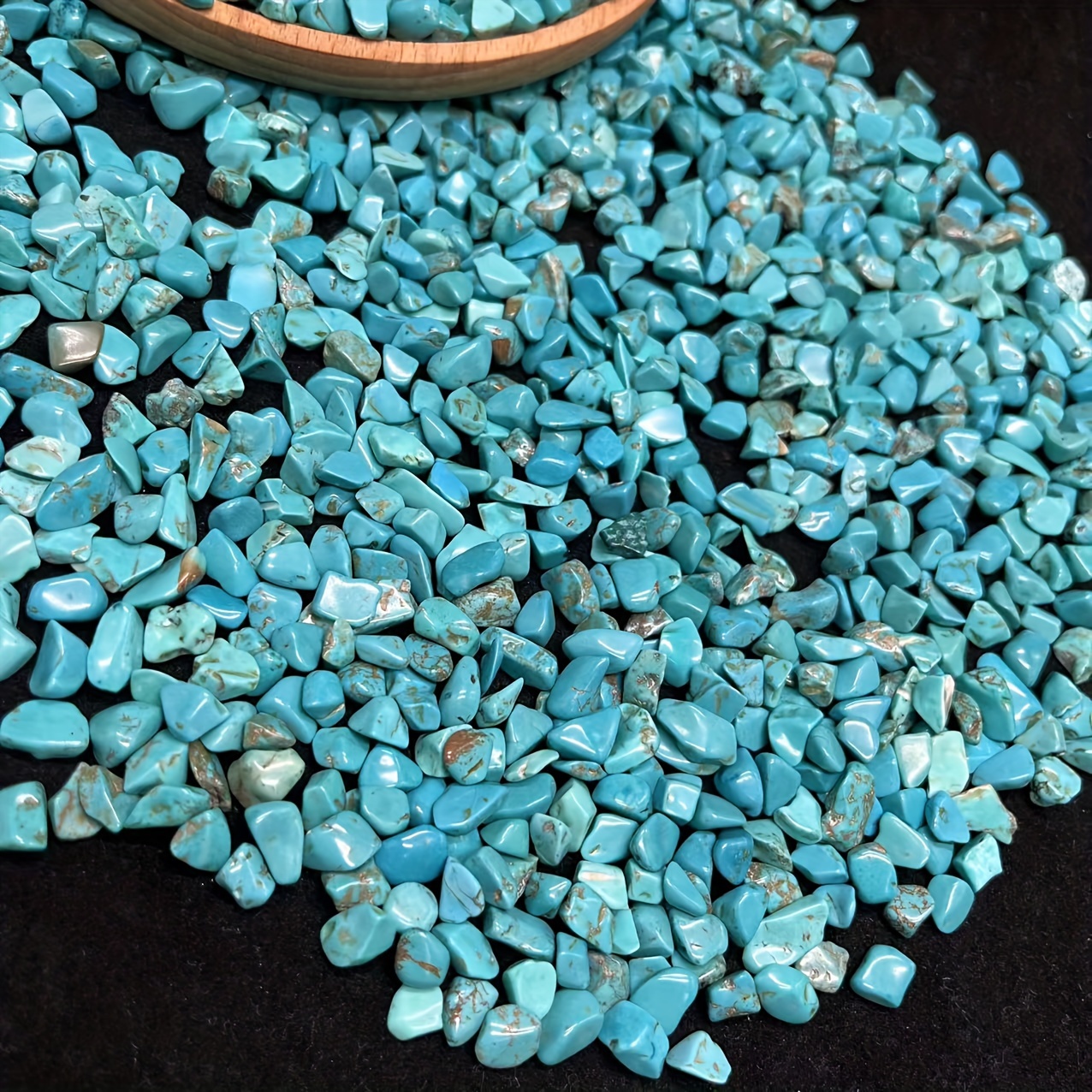 

50g-100g Style Turquoise Crystal Chips, Natural Stone Beads, For Diy Mosaic, Jewelry Making, Pendants, Decor With Fish Ornaments