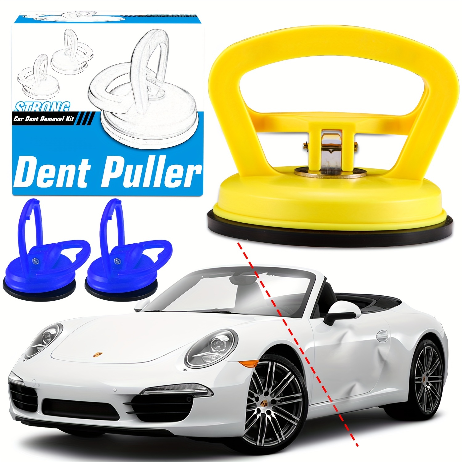 

Car Dent Puller, Car Dent Remover Puller Powerful Dent Remover Tool For Car Dent Puller Kit And Dent Repair For Car Body Dent Glass Tiles And Mirror