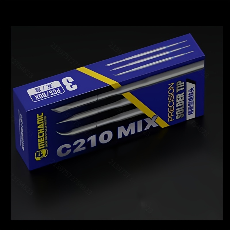 TEMU MECHANIC MIX Embouts de fer à souder TS/TI/ Kits pour manche T210 Téléphones portables Station de Ensemble d'outils de pointe de soudure
