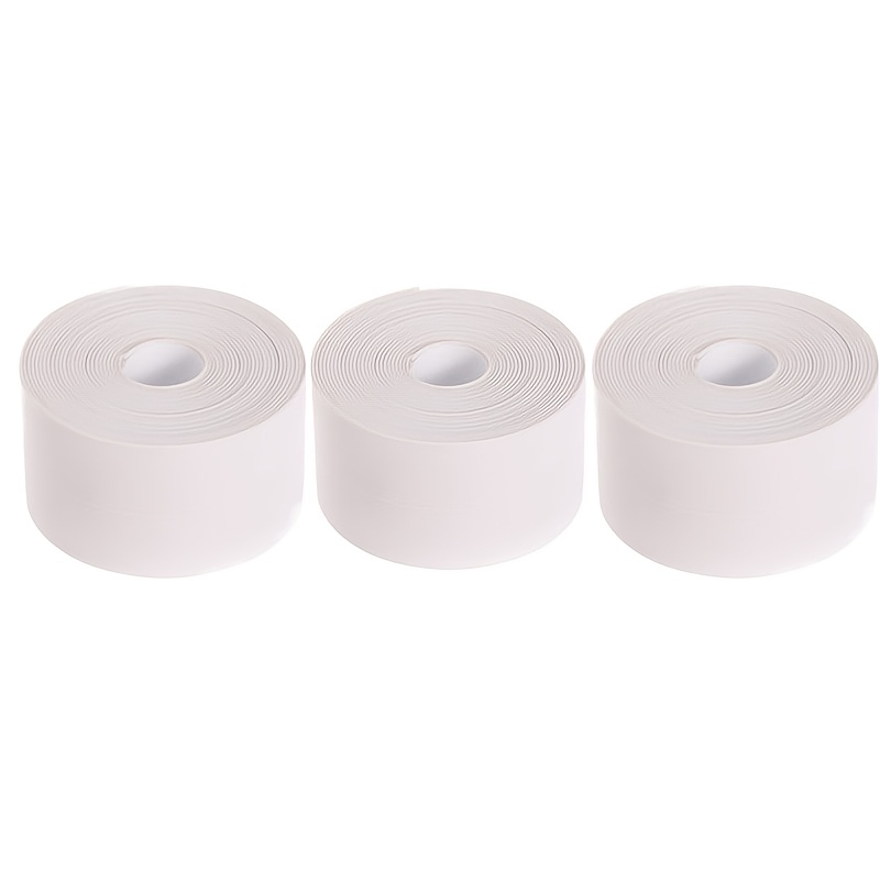 3pcs 100cm Self-adhesive Window Sill Strip, Bathroom Toilet Edge Trim, Kitchen Caulking Strip, Stove Edge Seal, Sink Edge Seal