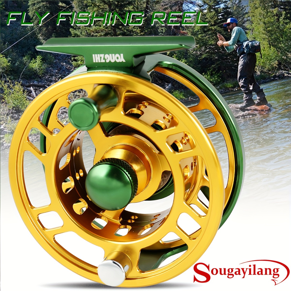 SOUGAYILANG Fly Fishing Reels ABS Hard Plastic Body Ultra Smooth