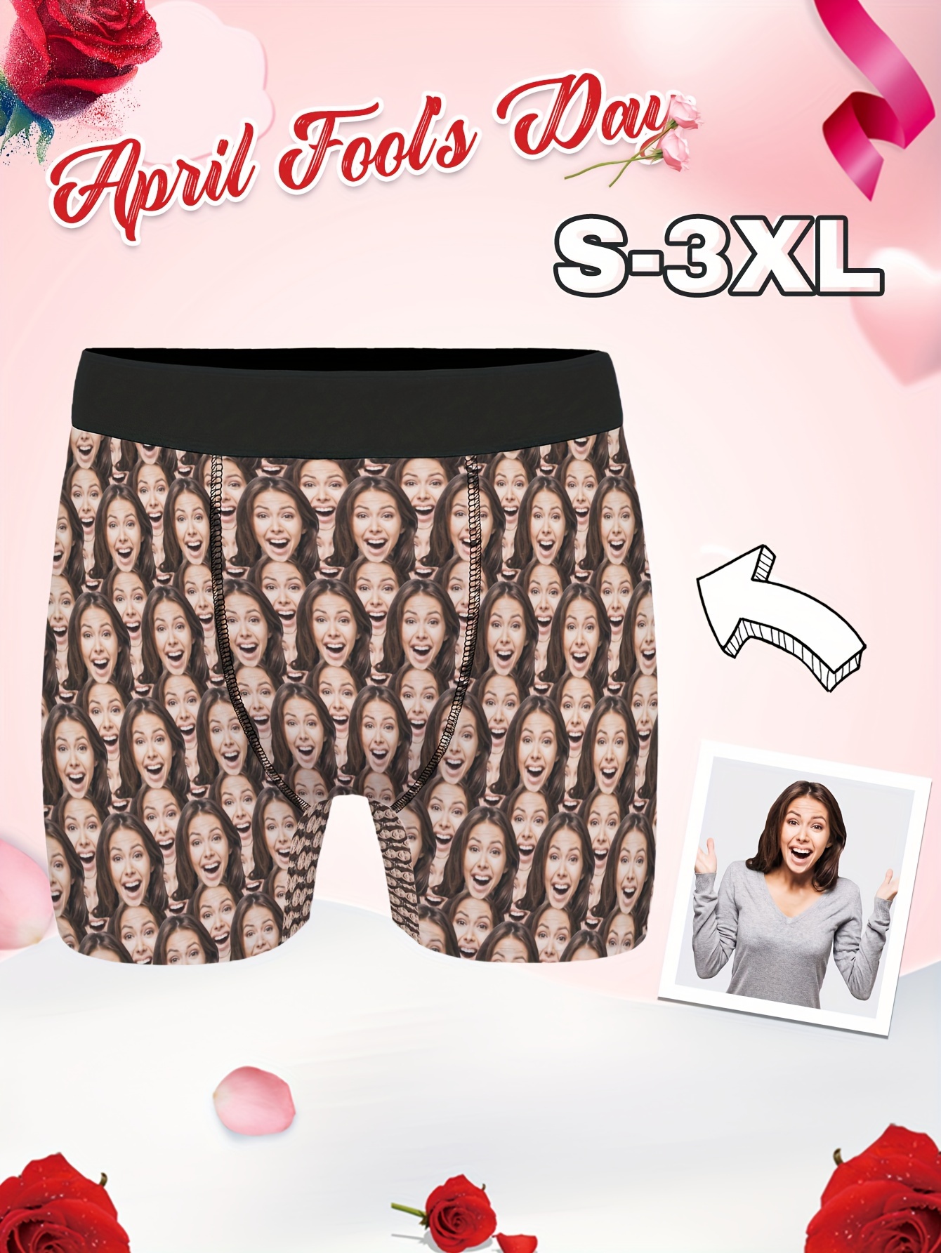 Custom Face Couple Underwear CHOKING HAZARD Personalized Underwear  Valentine's Day Gift