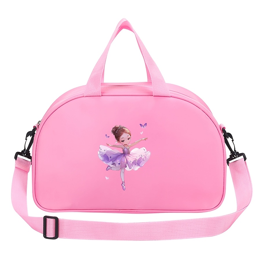 TEMU 1pc, Fashionable Printed Crossbody Bag, Cute Shoulder Dance Bag, Lightweight Commuting Handbag, Adjustable Shoulder Strap, Foldable Zipper