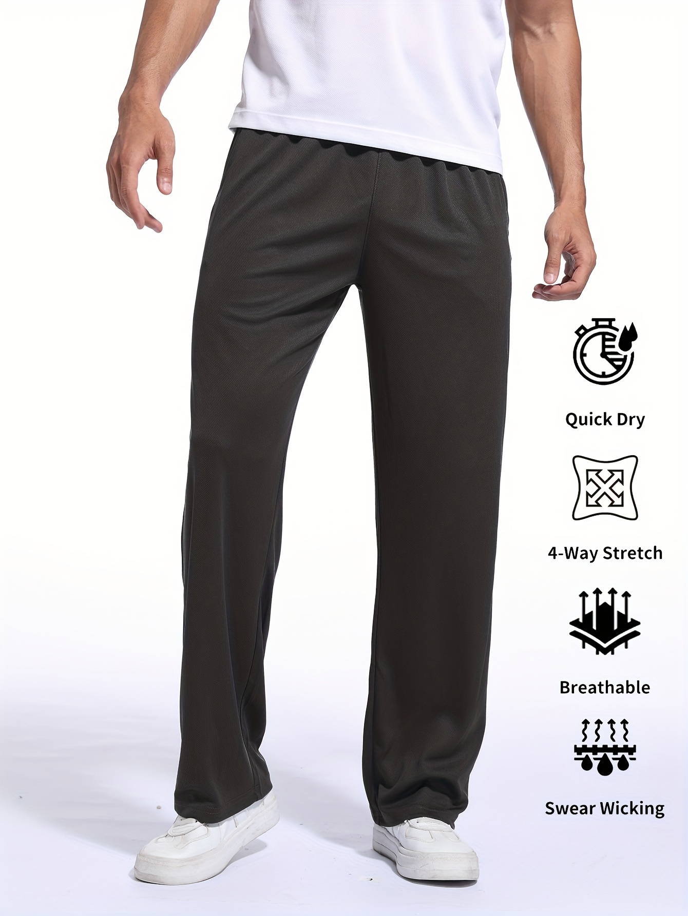 Men Jogging Pants Gym Training Pants Sportswear Sports Pants Men's Running  Swearing Jogging Sport Pants With Zipper Pockets 1