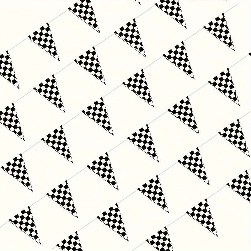 

2pcs 393-inch Black And White Checkered Flag Banners, Used As Decorations For Race Car Birthday Parties, Themed Party Decor Supplies, Home Decor, Holiday Decor Supplies