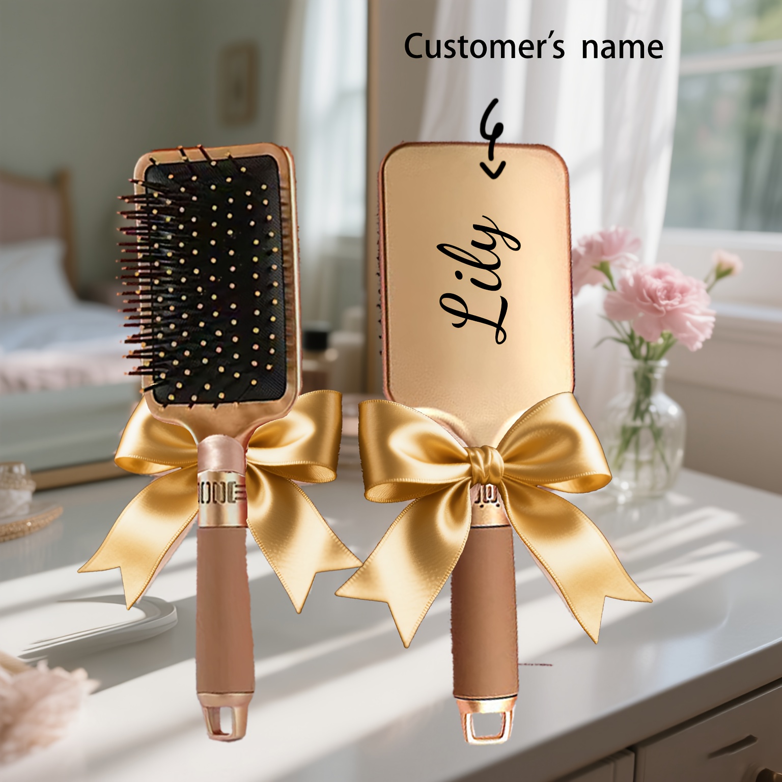 E-shop Personalisierter Luftkissen-Kamm/Airbag-Kamm/Kopfmassage-Kamm/Anpassbar mit LOGO/Geschenk für Mitarbeiter/Gedenkgift/Graviertem Kamm/Eleganter