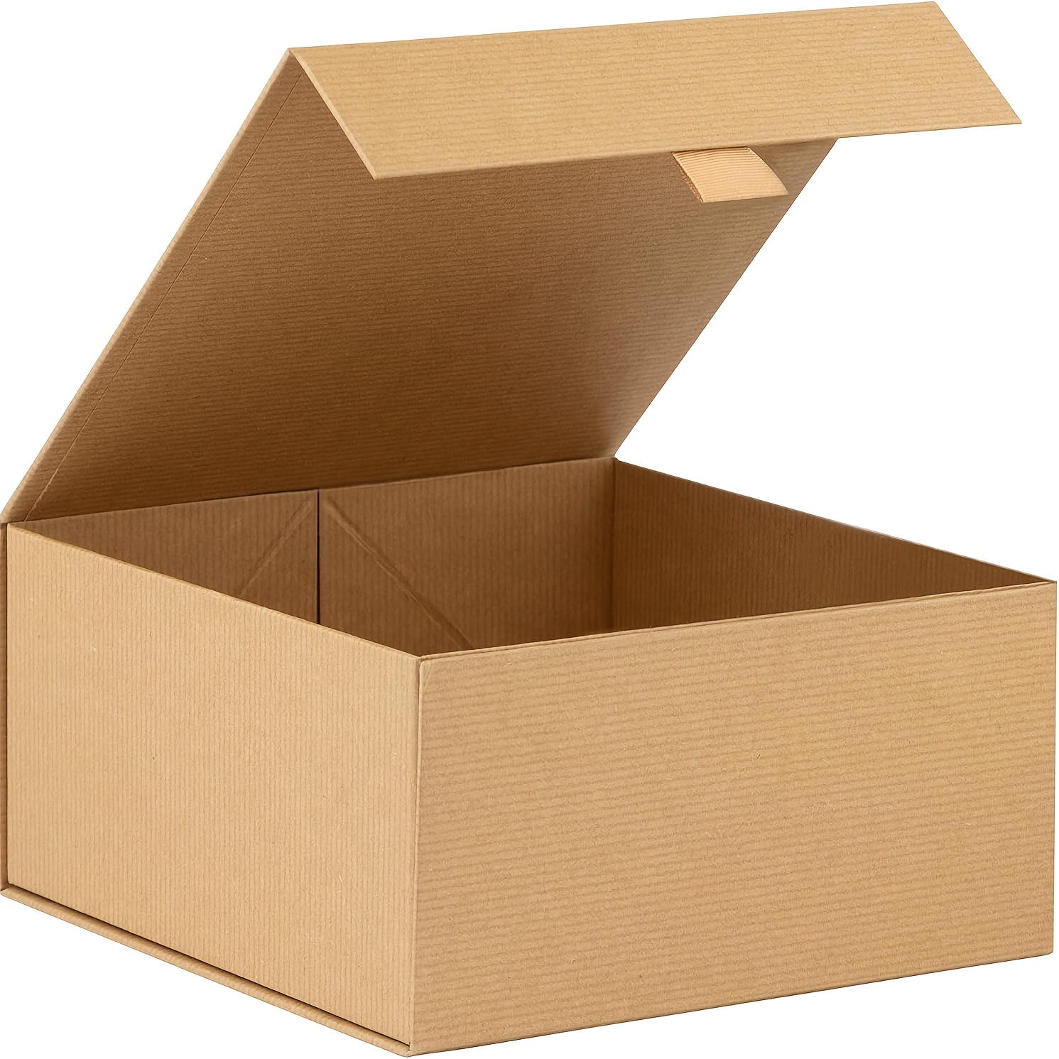 E-shop Geschenk für Sie/Ihn Eine Schachtel aus braunem Kraftpapier, faltbare Geschenkboxen mit magnetischem Deckel, Abmessungen: 20X20X8 cm (8 Zoll X 8