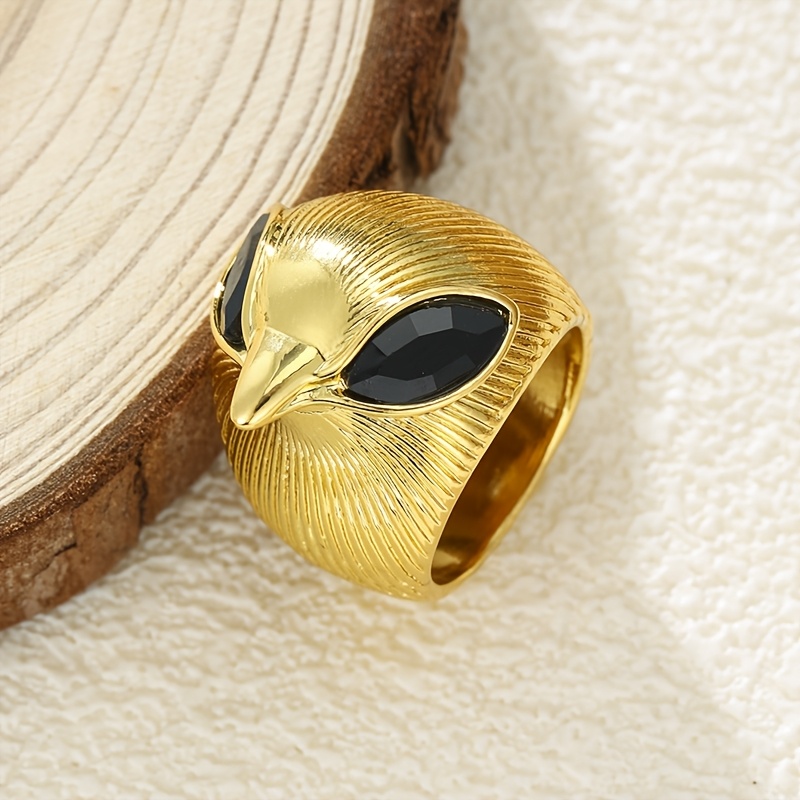 TEMU A Personalized Design Copper Cute Bird Ring, Trendy And Luxurious Jewelry, Suitable For Proposals, Engagements, Christmas, Mother's Day, , And