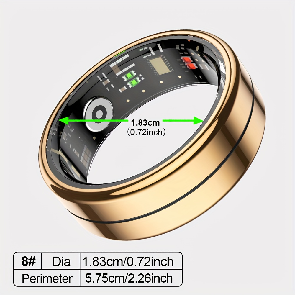 Valentine's Day Gift Gwenland Fashion Smart Ring - Wireless , Fitness Monitoring, 15mah Battery Capacity (size 8) / 18mah (sizes 9, 10, 11, 12, 13), Wave Photo, Multiple Sports