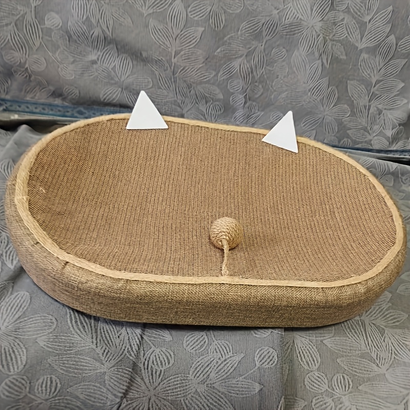 TEMU Lot de 2 pièces : Un griffoir pour chat + Une balle à pour chat. Grand griffoir en jute durable pour chat, tapis à double usage pour et se