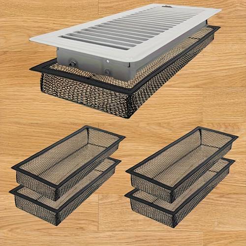 4-Pack Floor Vent Mask Filters, Air Vent Grill , Suitable for Home Floor Ventilation Filter, Airflow Control, HVAC System Accessory, , Fashionable Vent Cover, Reinforced Edges, High-Quality Filter