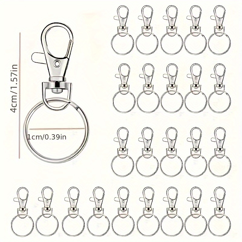 50 stainless   chain hooks with rings   25   rings and 25 separate key rings   hanging production